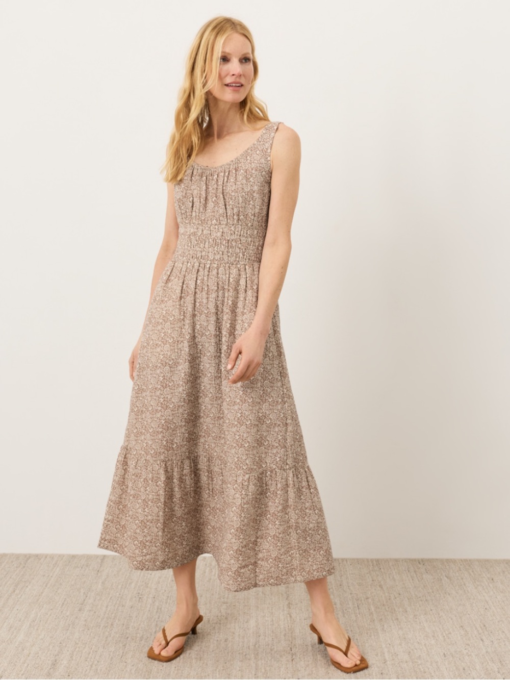 NWT Pact Organic Coastal Double Weave Cami Dress